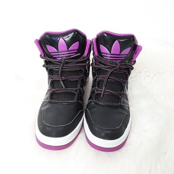 ADIDAS EVM 004001 Men's High Top White Black Sneakers Sport Shoes Size 12  $27.99 - PicClick